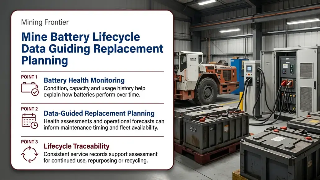 Mine Battery Lifecycle Data Guiding Replacement Planning