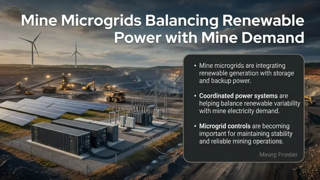 Mine Microgrids Balancing Renewable Power with Mine Demand